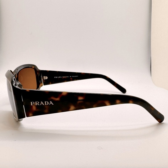 Prada Havana Brown Tortoise Shell Polarized Sunglasses with gold lenses - EUC - Picture 4 of 10